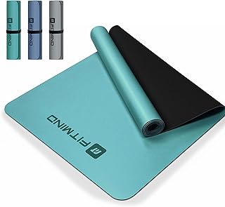FITMIND PU Tapis de Yoga 183 x 68 x 0.45 cm Tapis de Sport Antidérapant Tapis d’exercice Fitness,Tapis de Gymnastique pour…