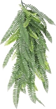 Bynbbur 28Pcs Fake Hanging Plants Artificial Vines, 20" Faux Greenery for Wall Home Room Table Wedding Indoor Outdoor Decoration, Dark Green