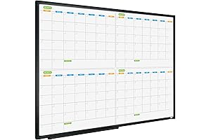 JILoffice Magnetic Dry Erase Calendar Whiteboard, 4-Month Calendar for Tracking Deadlines & Important Dates!
