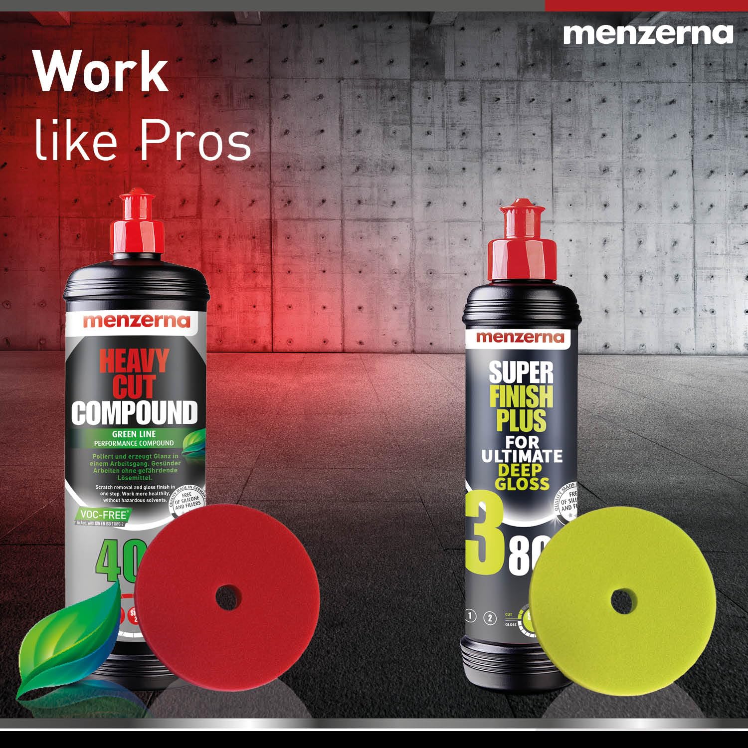 menzerna Heavy Cut Compound 400 Green LINE Car Polish I Heavy Cut, Medium Cut & Finish I Buffing & Polishing Compound for Scratch Repair I for ScratchesI High Abrasion, Silicone Free I 32oz
