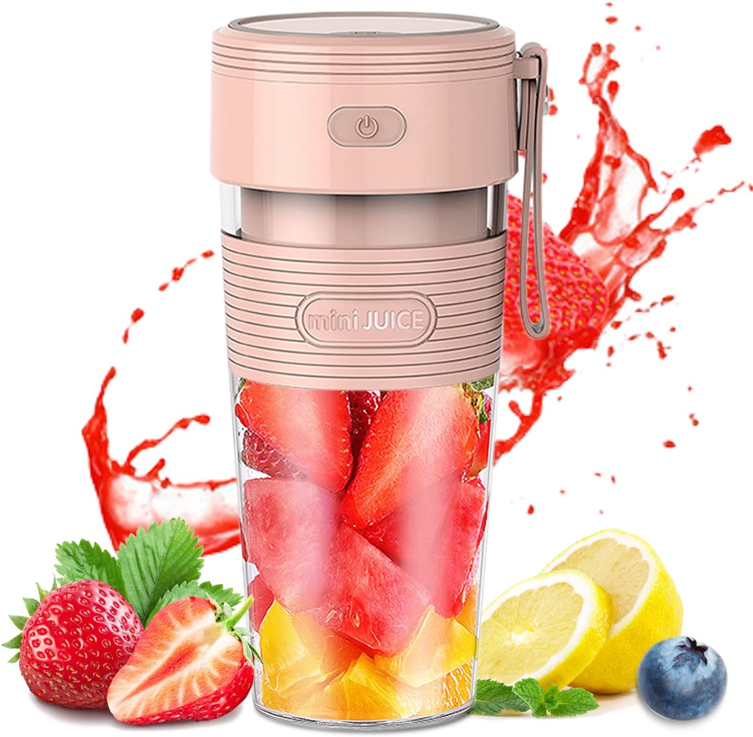 Batidora Portátil, Licuadora Portátil para Batidos y Batidos, Mini