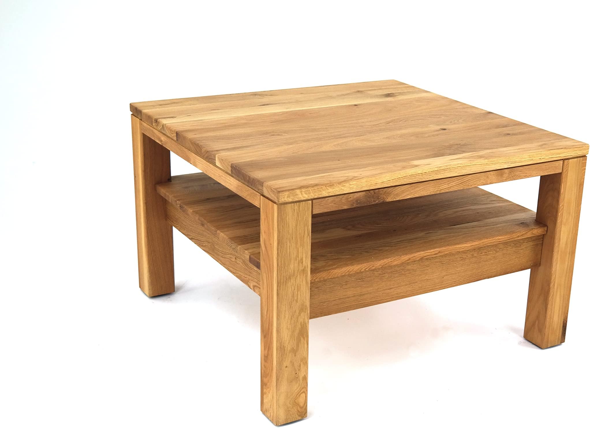 Qiyano Choobi Beistelltisch Massivholz - Handgefertigter Couchtisch Natur