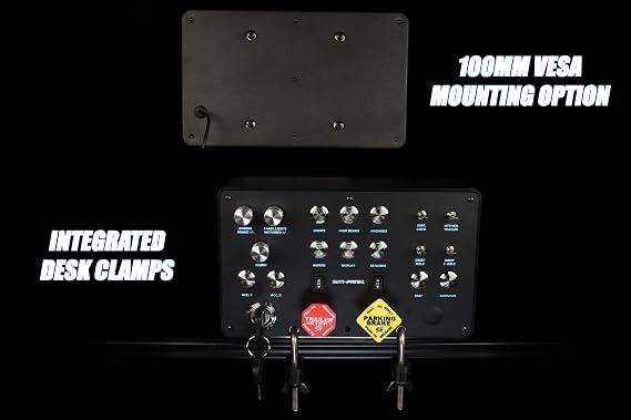 SIM-PANEL Classic 2 Button Box for ATS/ETS2 (American Truck Simulator/Euro Truck Simulator) (Classic Finish (Matte Black))