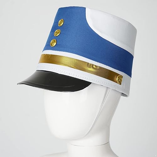 Miniatura 4 de Sombrero Majorette para niños, sombrero de soldado de juguete, sombrero de banda de tambor, sombreros de batería para niño y niña, sombrero de