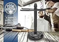 Vista 5 de Viking Revolution Soporte de seguridad negro para maquinilla de afeitar - Soporte para maquinilla de afeitar y soporte para cepillo de afeitar