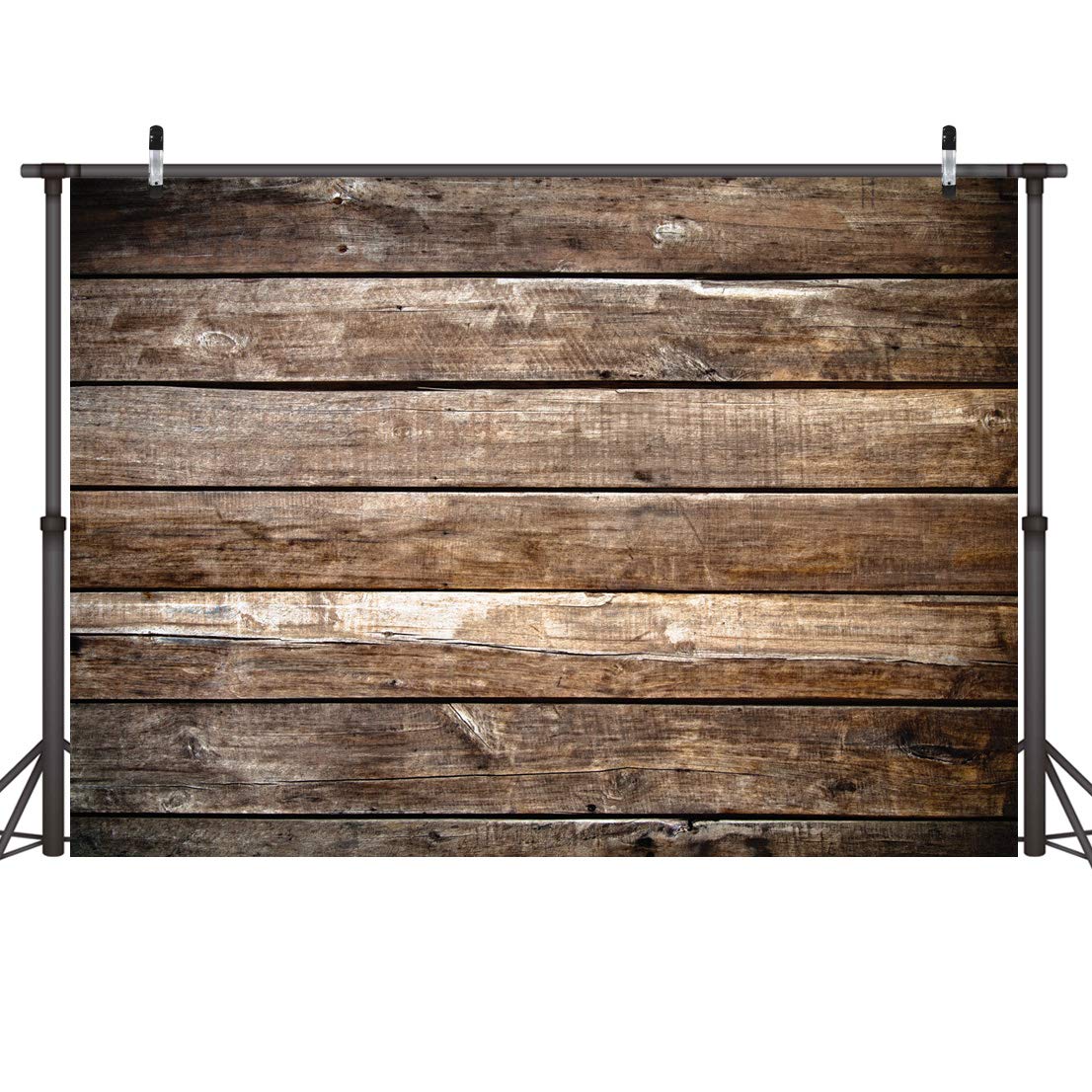 LYWYGG 8x6ft Photography Backdrop Brown Wood Backdrops Photography Wood Floor Wall Background Photographyers CP-172-0806