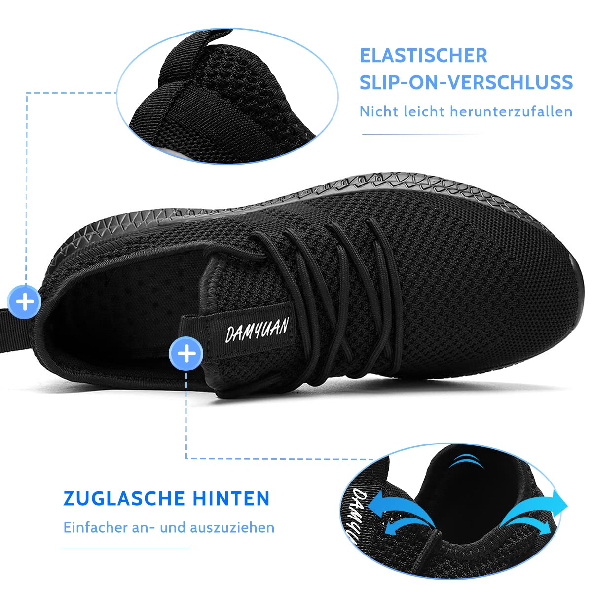 Tvtaop Chaussures de Sport Running Femme Sneakers Fitness Basket Tennis Légères Respirante Outdoor 36-44EU
