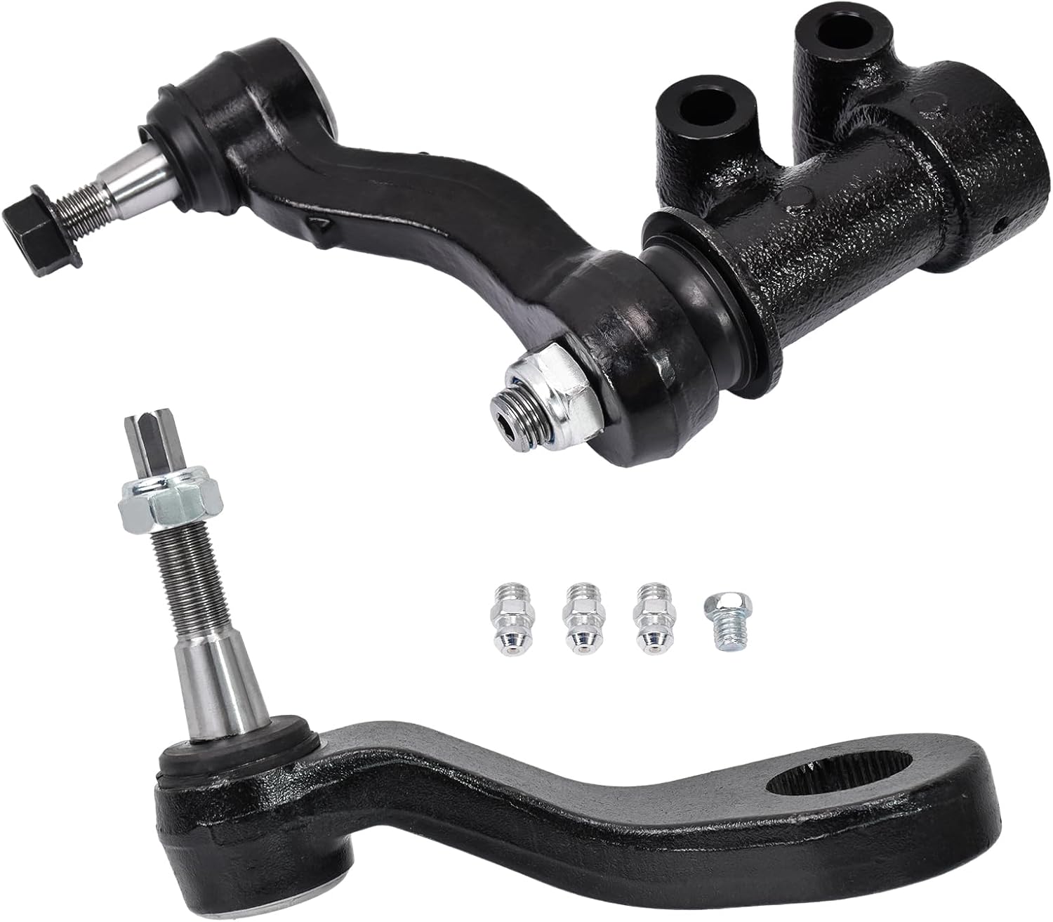 Hex Autoparts Steering Pitman Arm Idler Arm Suspension Kit Replacement for Chevrolet Silverado 2500HD 3500HD 2011-2019 GMC Sierra 2500HD 3500HD 2011-2019 K400018 K440019