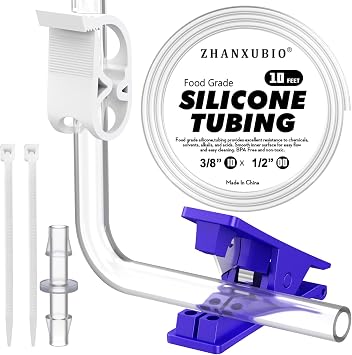 Silicon Tubing,Food Grade Silicon Tubing,aquarium tubing,drip irrigation tubing,High Temp Pure Silicone Hose Tube for Home Brewing Winemaking 3/8"x1/2"-9x13mm, 10 Feet