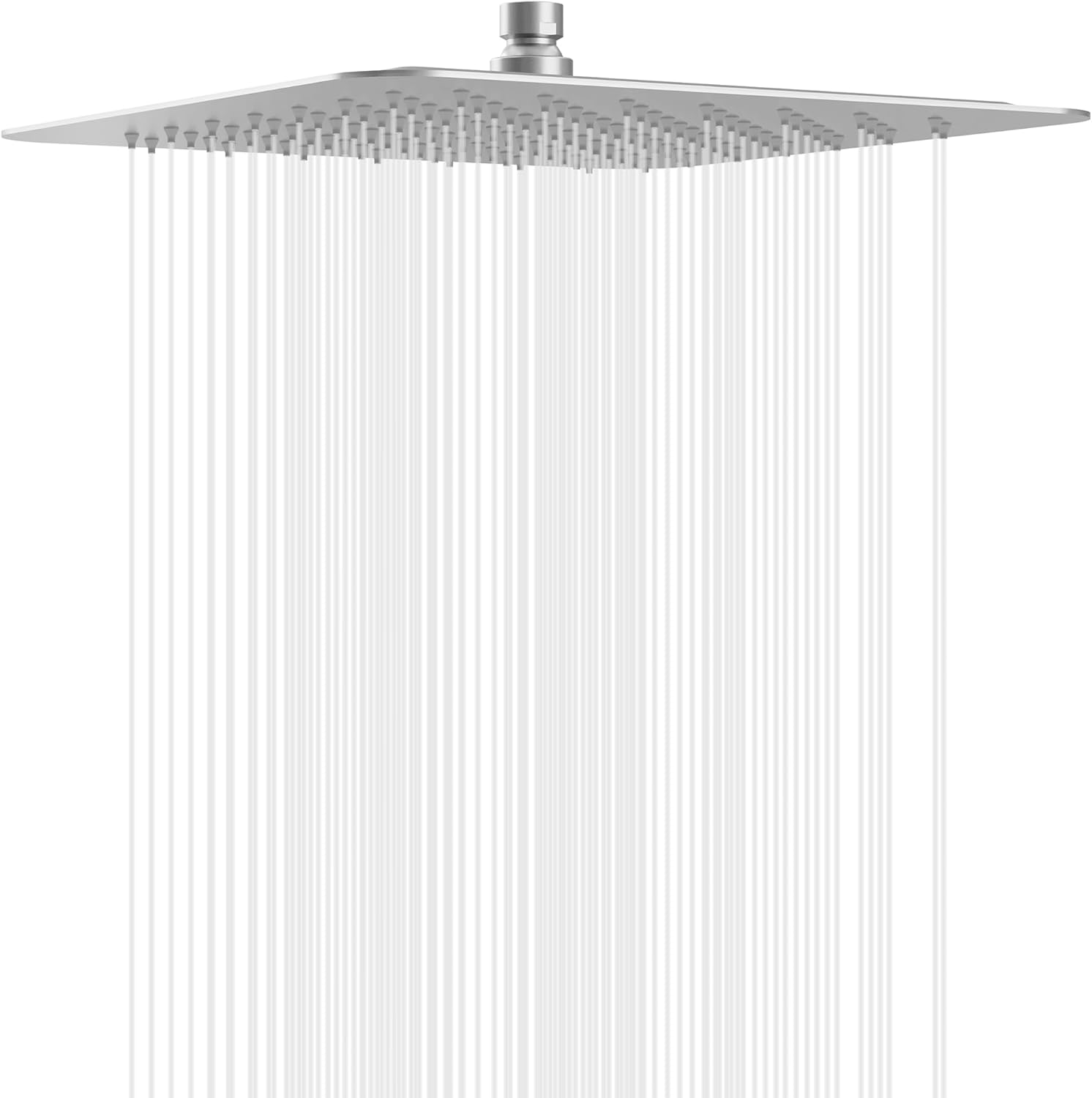 Esnbia 12" Rain Shower Head, Stainless Steel Rainfall Ceiling Mount Shower Head, Brushed Nickel（Shower Arm NOT Include）