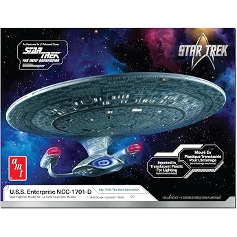 AMT AMT1429 New Star Trek U.S. S. Enterprise NCC-1701-D Clear Edition 1/1400 Scale Plastic Model