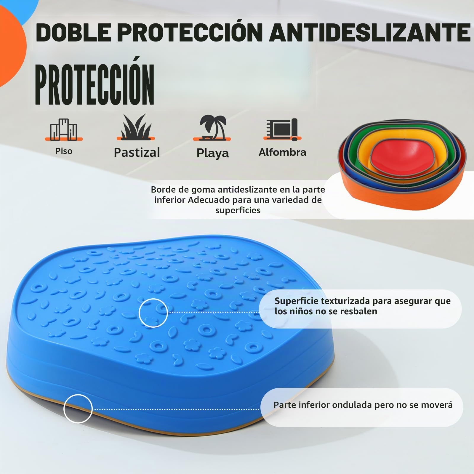 Piedras de Equilibrio para Niños,5 Piedras Duraderas Apilables Antideslizante, Que Fomentan el Equilibrio y Habilidades Motoras, Curso de Obstáculos, Equipo de Juego en Interiores y Exteriores