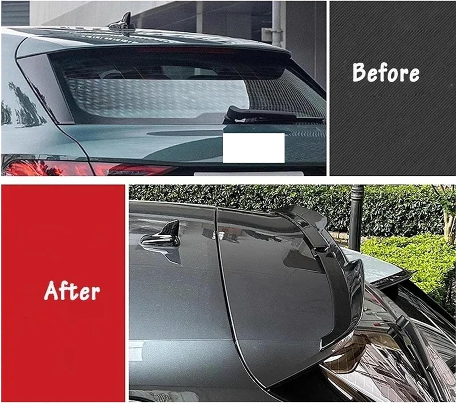 Maxton Car Rear Roof Spoiler Compatible for Audi A3 S3 RS3 8Y 5Door Sportback 2020-2024 Splitter Top Wing of Trunk Tail Wing Decoration(Carbon Look)
