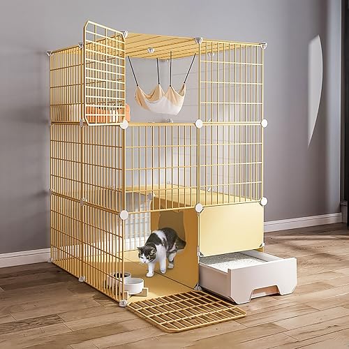 Jaulas para Gatos Interior DIY Recinto para Gatos Casa para Gatos Parque para Mascotas Criadero Perrera…