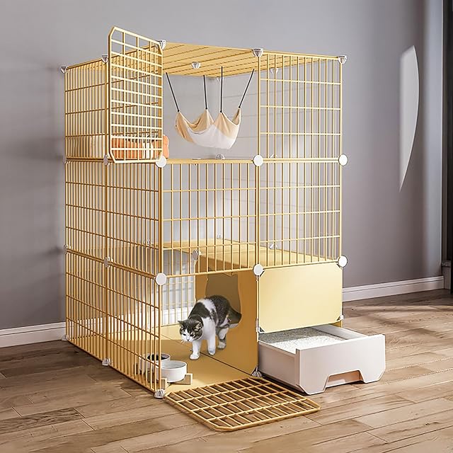 Jaulas para Gatos Interior DIY Recinto para Gatos Casa para Gatos Parque para Mascotas Criadero Perrera…