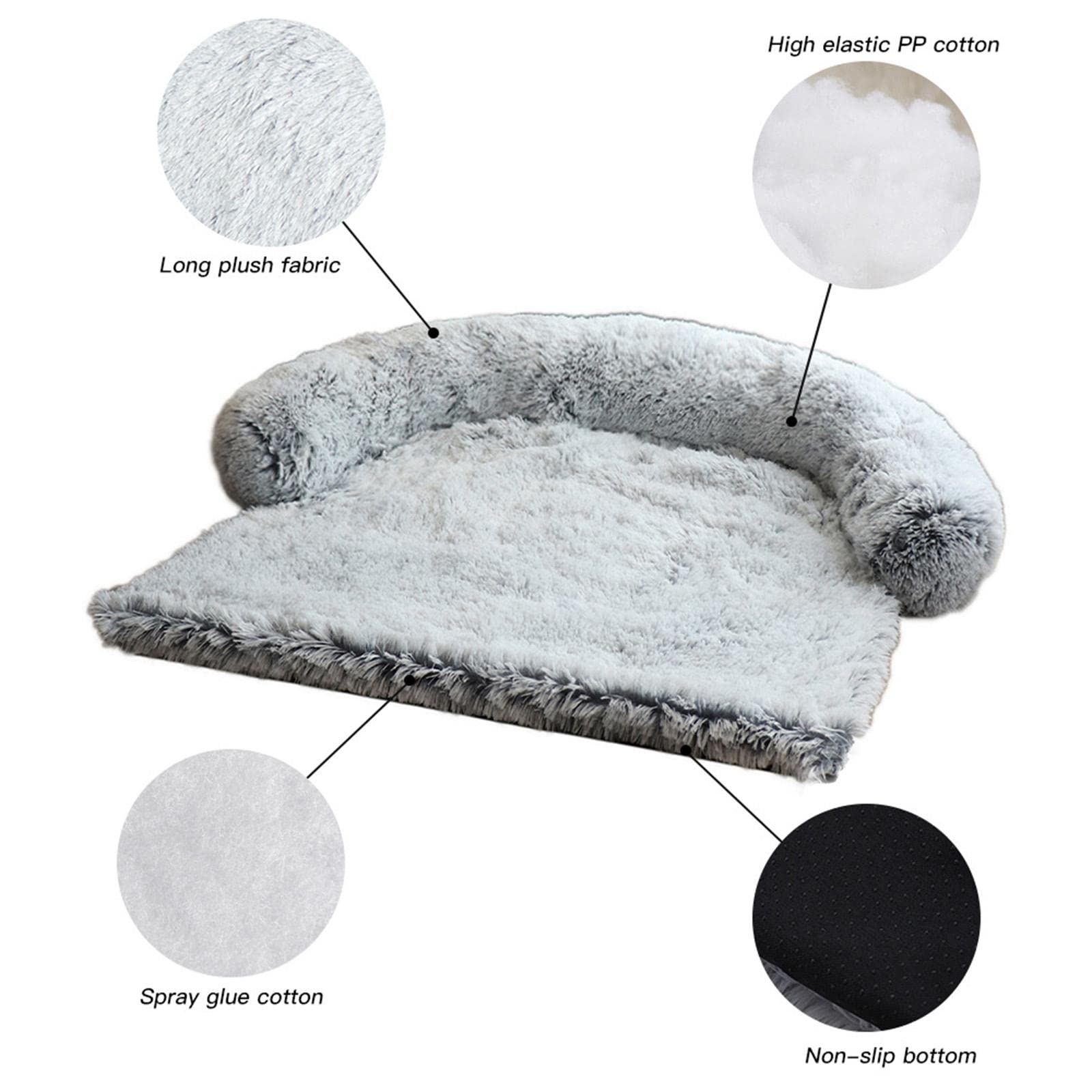 Coperta per animali domestici, traspirante, lavabile, per cani, gatti, conigli, colore grigio S