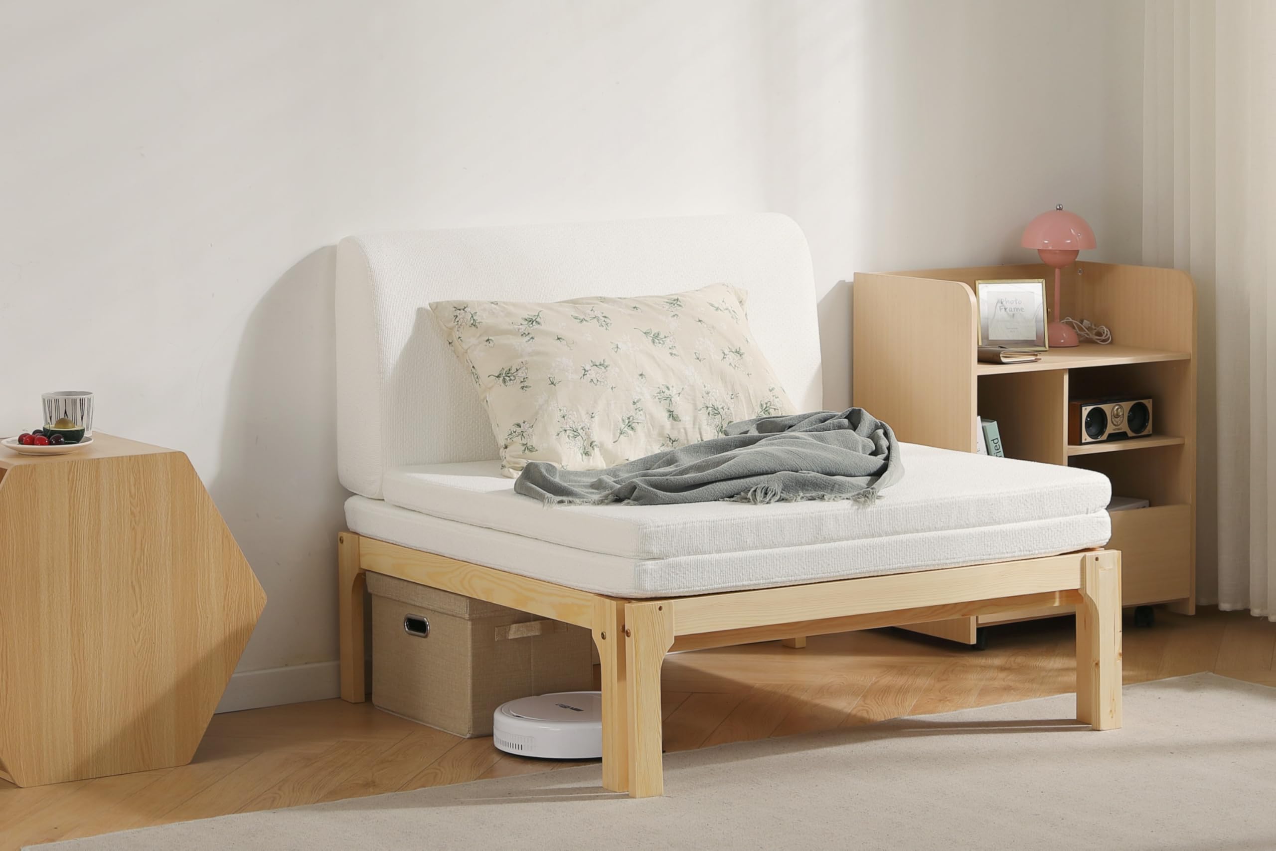 ディベッド ソファベッド シングル 天然木製 伸長式ベッド ベッドフレーム 伸縮 天然木】ディベッド ソファベッド シングル 天然木製 伸長式