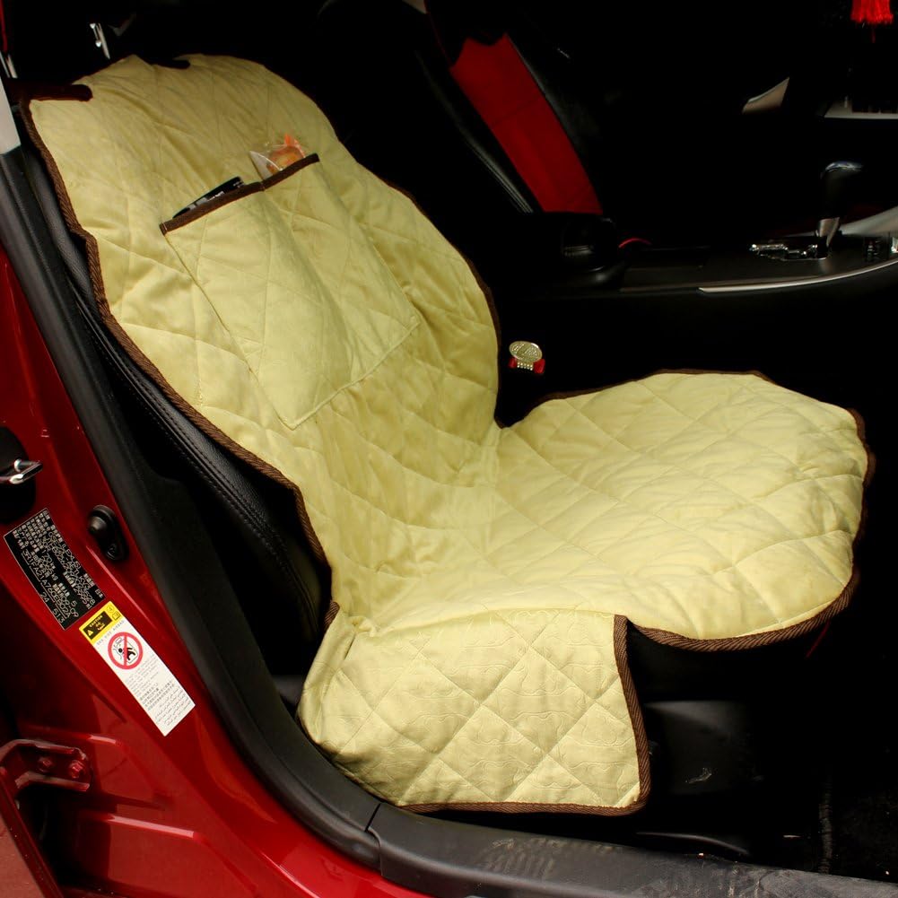 Encell Front Seat Cover Camel Bucket Pet Seat Protector