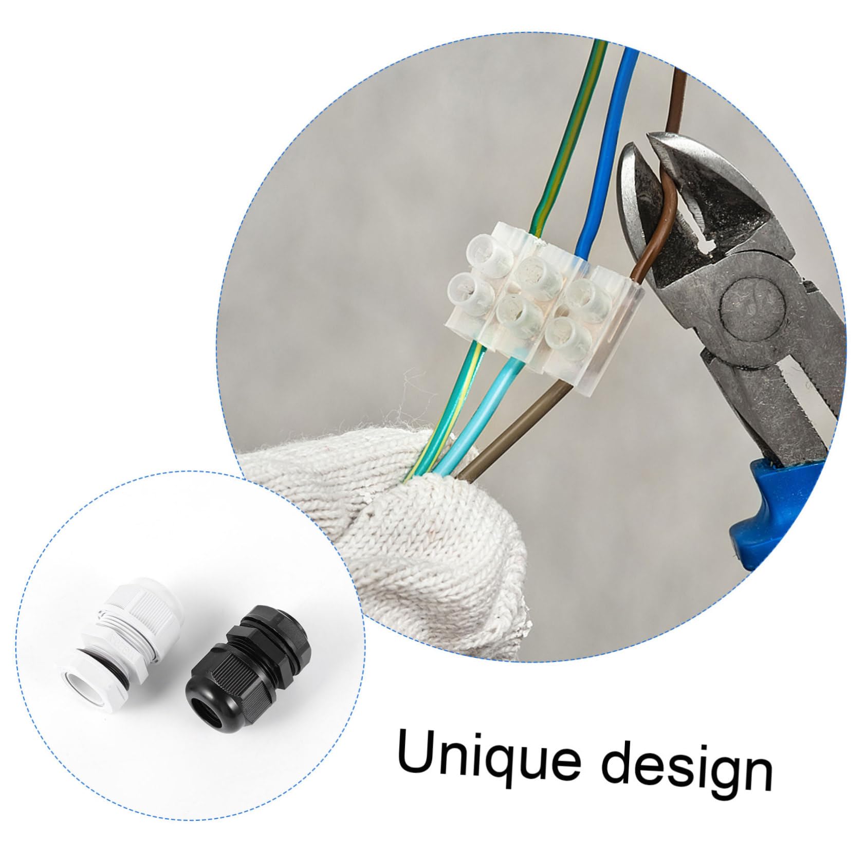 Operitacx 40piezas Prensaestopas Unidades Juntas De Prensaestopas Para Cables Conectores De Cable