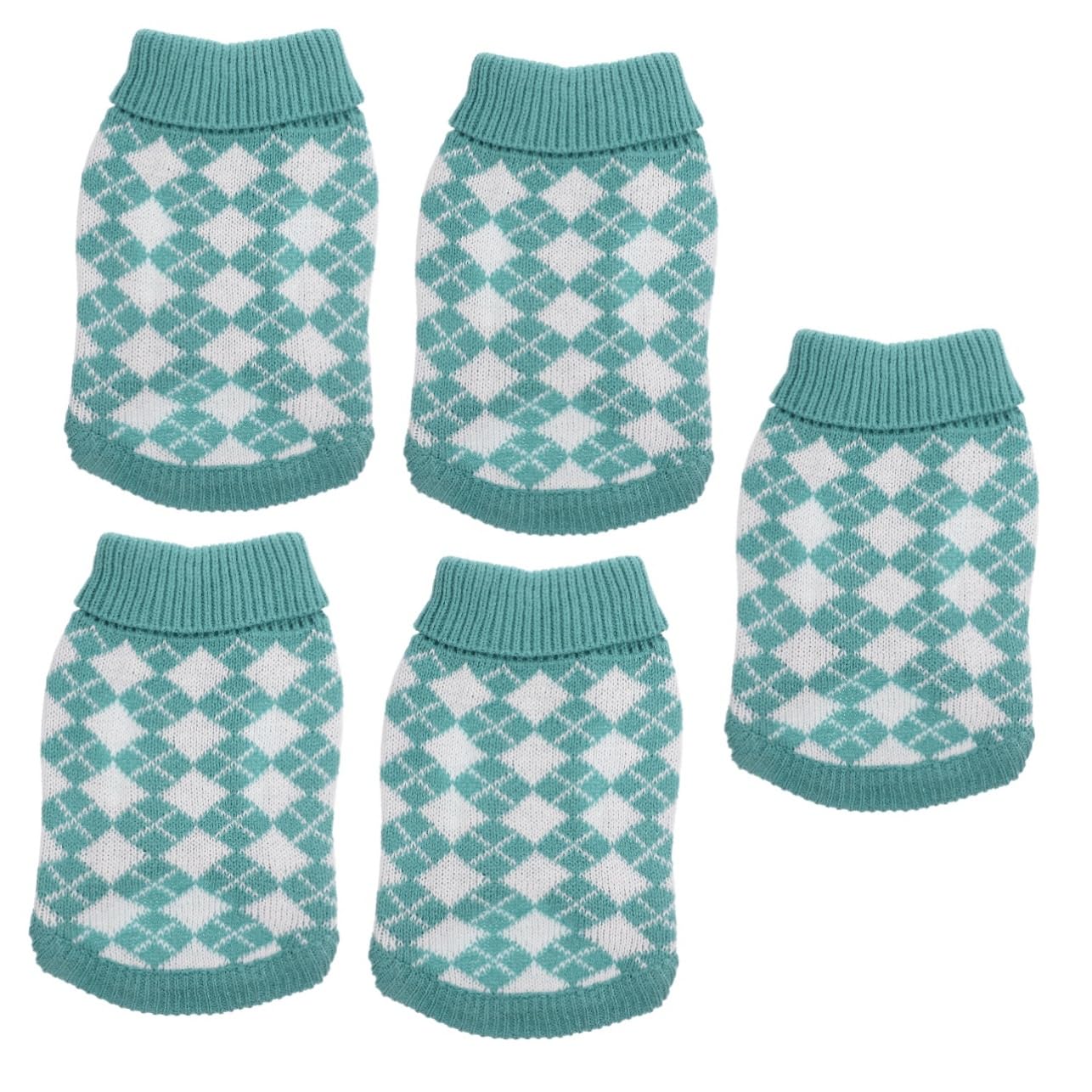 Kisangel 5pièces Pull pour Chien Vêtement Hiver pour Chiens De Pull Chaud à Motifs pour Et Activités Extérieures