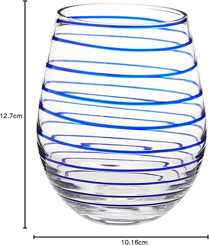 Miniatura 5 de Kate Spade New York White Charlotte Street - Juego de copas de vino sin tallo, 2 piezas, 1.55 libras