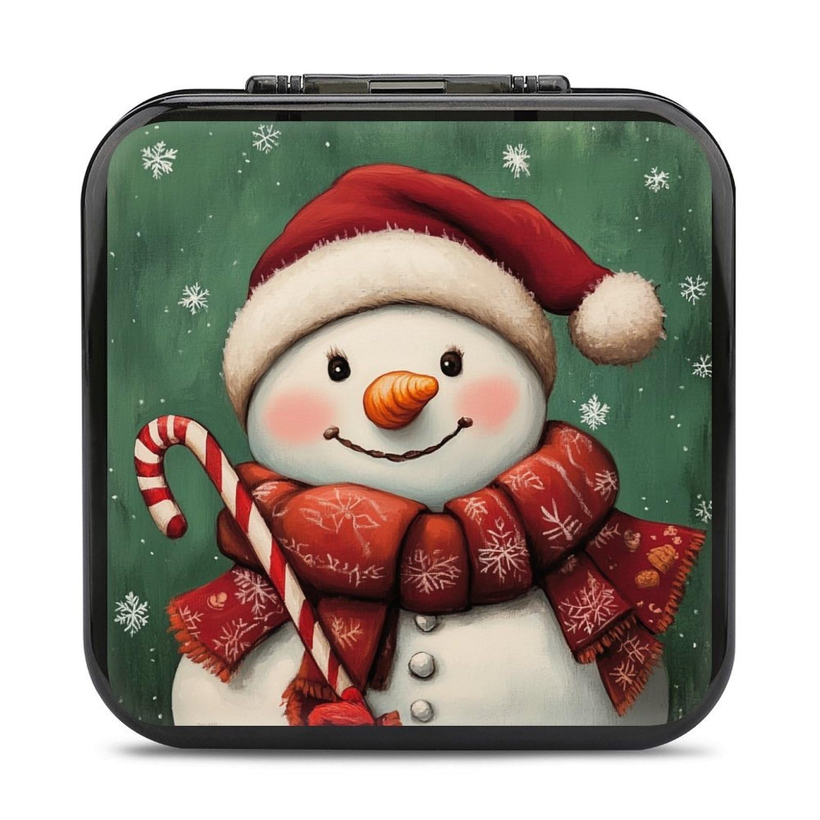 XBubupX Pink Santa Claus Smiling Game Card Case Holder for Switch Switch Lite Christmas 24 SD Cards Compact