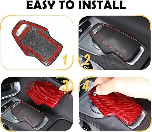 Vista 12 de Cubierta de la perilla de la palanca de cambios compatible con Corvette C8 Z06 Z51 2020 2021 2022 2023, cubierta de perilla de selector de modo