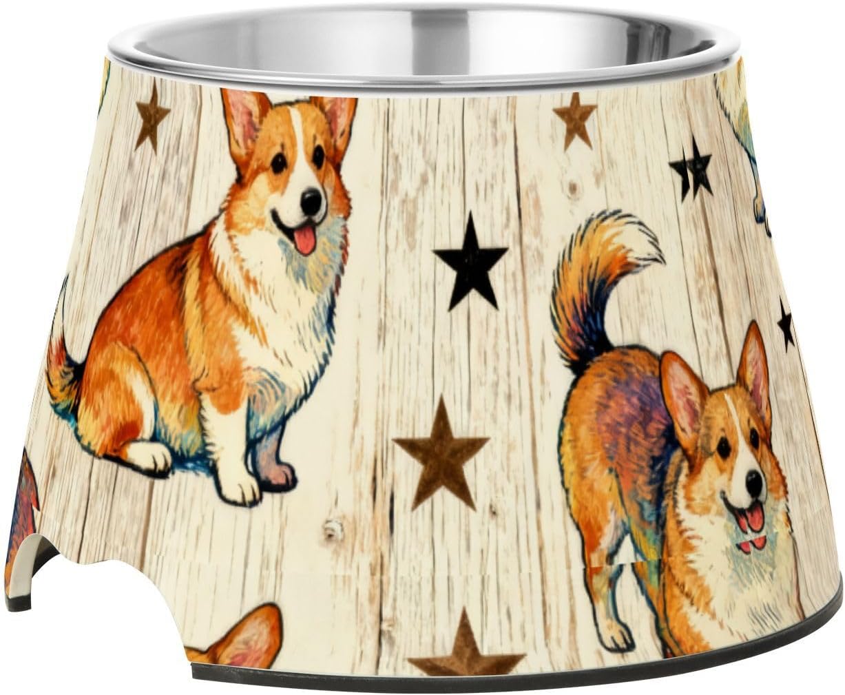 Animal Dog and Stars Dogs Food Water Bowl Non Slip Stainless Steel Cats Food Dish for Small Dogs Slow Down Eating platos de comida para Perros