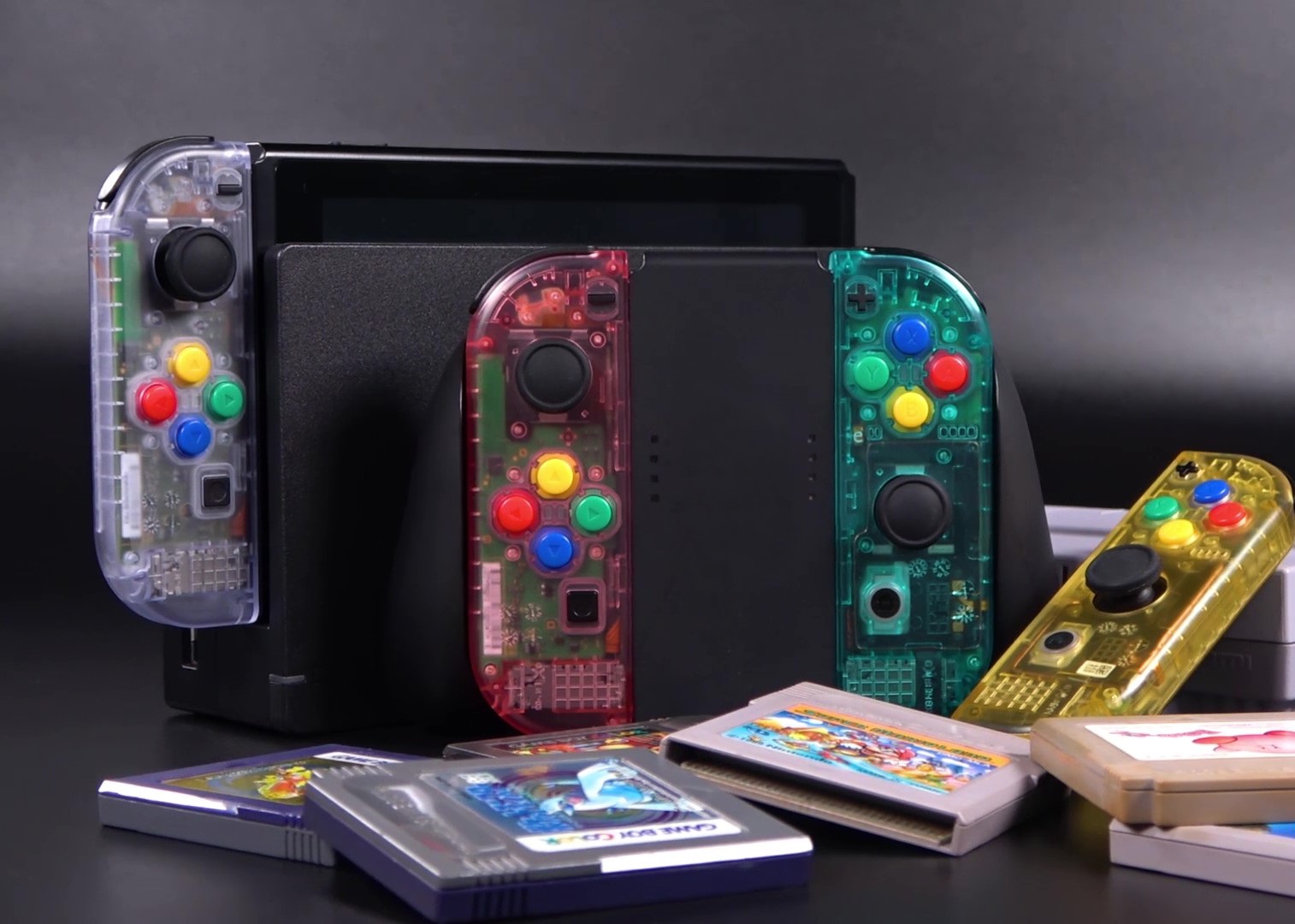 Nintendo Switch 本体 Joy-Con クリアコントローラー付き Amazon.com: eXtremeRate Clear Lime Green Joycon Handheld