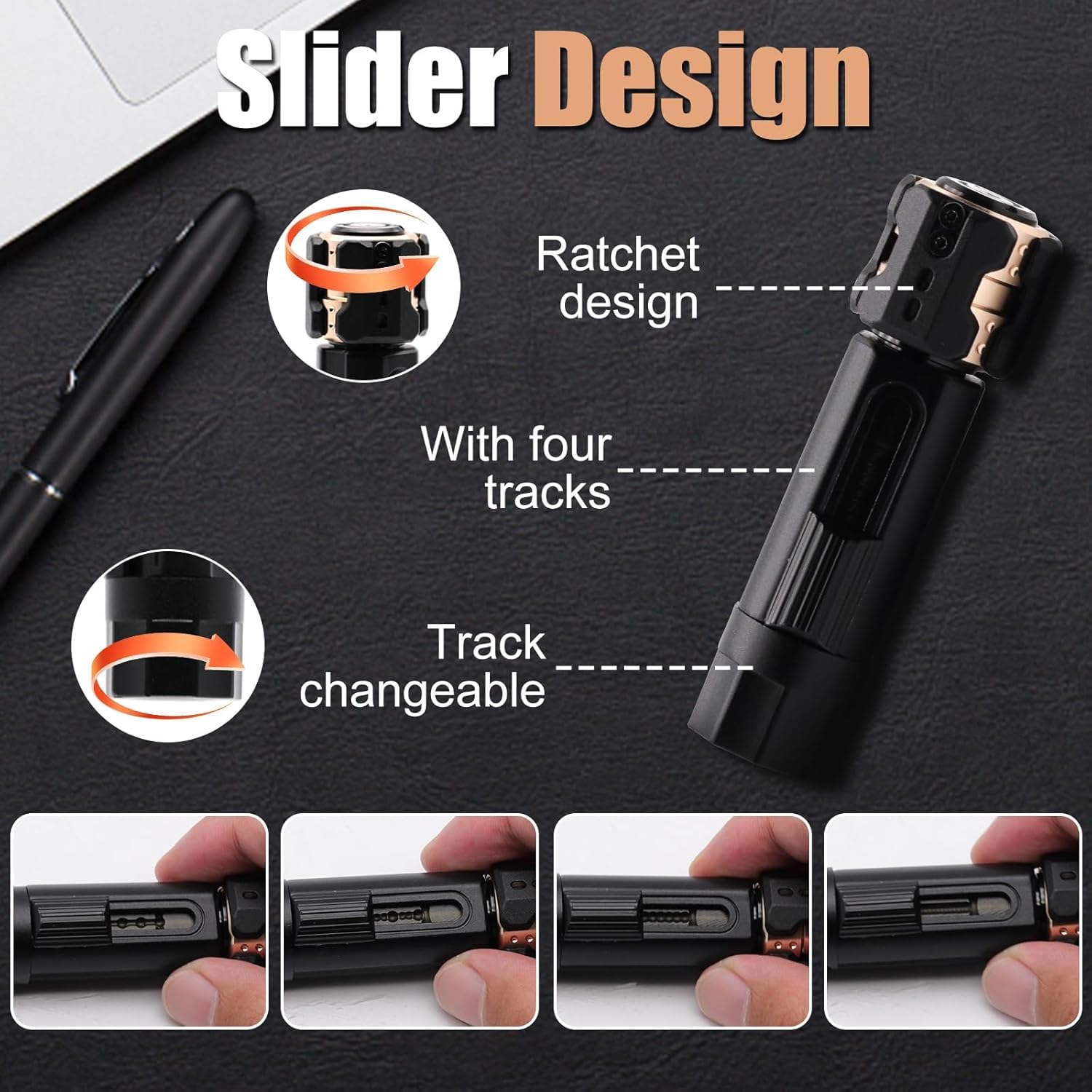 Fidget Slider Metall, Fidget Toys Erwachsene für Autismus ADHS | Anti Stress Push Slider, Metall Magnetisch Gadget, Ein klares Geräusch, Office Stress Relief für Freund und Familie