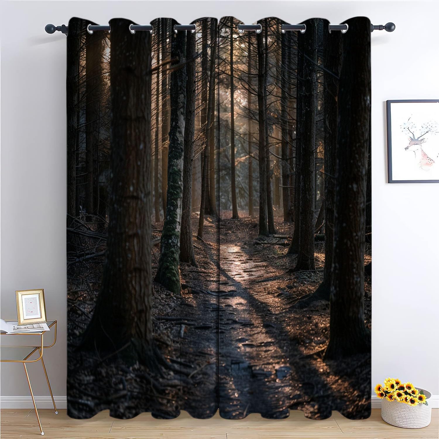 Rideaux opaques isolation et réduction du bruit pour chambre