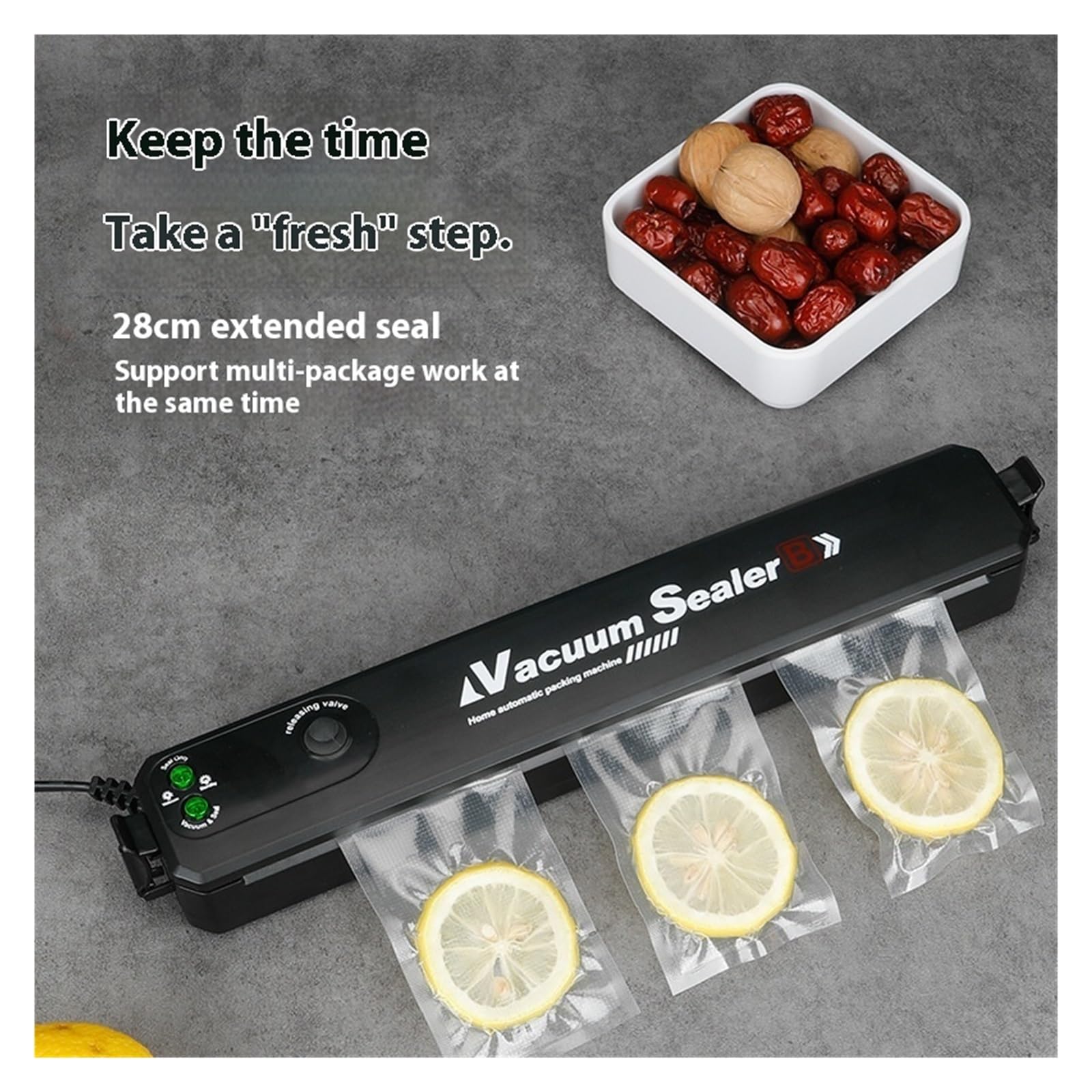 Máquina de sellado, Sellador de bolsas, sellador de envoltura, máquina de sellado al vacío, alimentos for el hogar, laminador automático pequeño, máquina de vacío, máquina de preservación de sellado