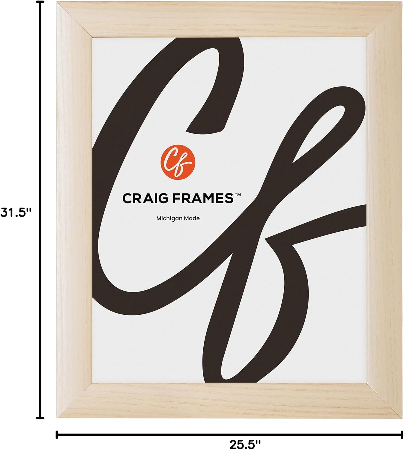 Craig Frames Contemporary, 24x30 Picture Frame, Natural