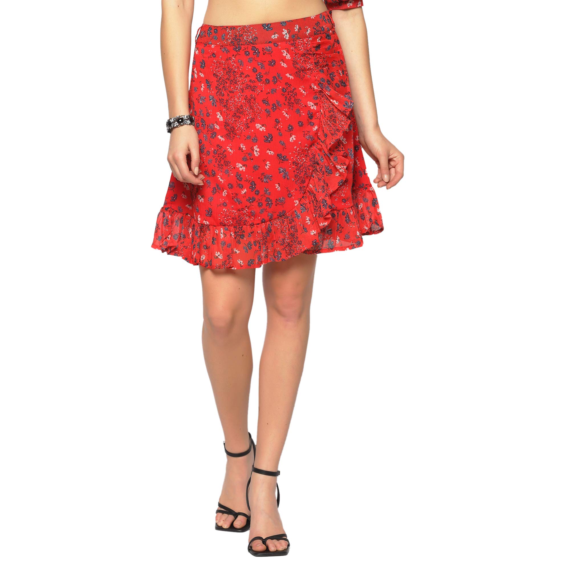 Overlap Ruffle Two pc Dress Set-image-23