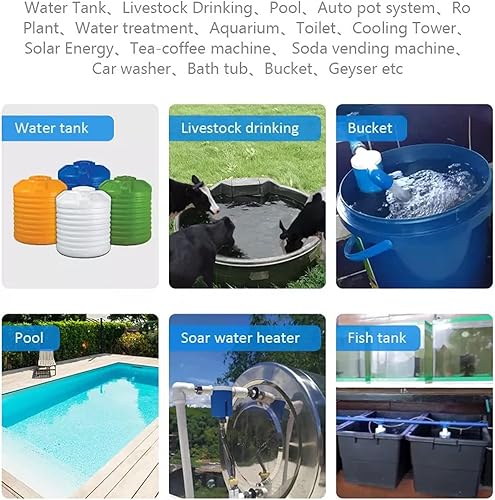 Miniatura 7 de Válvula de flotador 34 "entrada lateral macho válvula de control automático de nivel de agua para tanques, torres, piscinas, canales, acuarios - azul