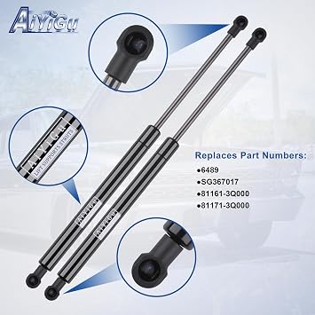 6489 Front Hood Struts Shocks for 2011-2014 Hyundai Sonata 4 Door