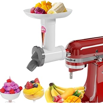 Ice Maker Attachment for Kitchen Aid Stand Mixer BPA-Free Fruit ice machine attachment soft ice cream machine food-safe kitchen aid accessories dairy-free ice cream