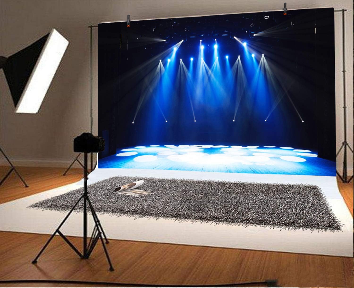 Yeele 10x8ft Free Stage Concert Backdrop Night Show Entertainment Disco Party Club Spotlight Lights Background for Photography Adult Portrait Photo Booth Video Shooting Vinyl Studio Props