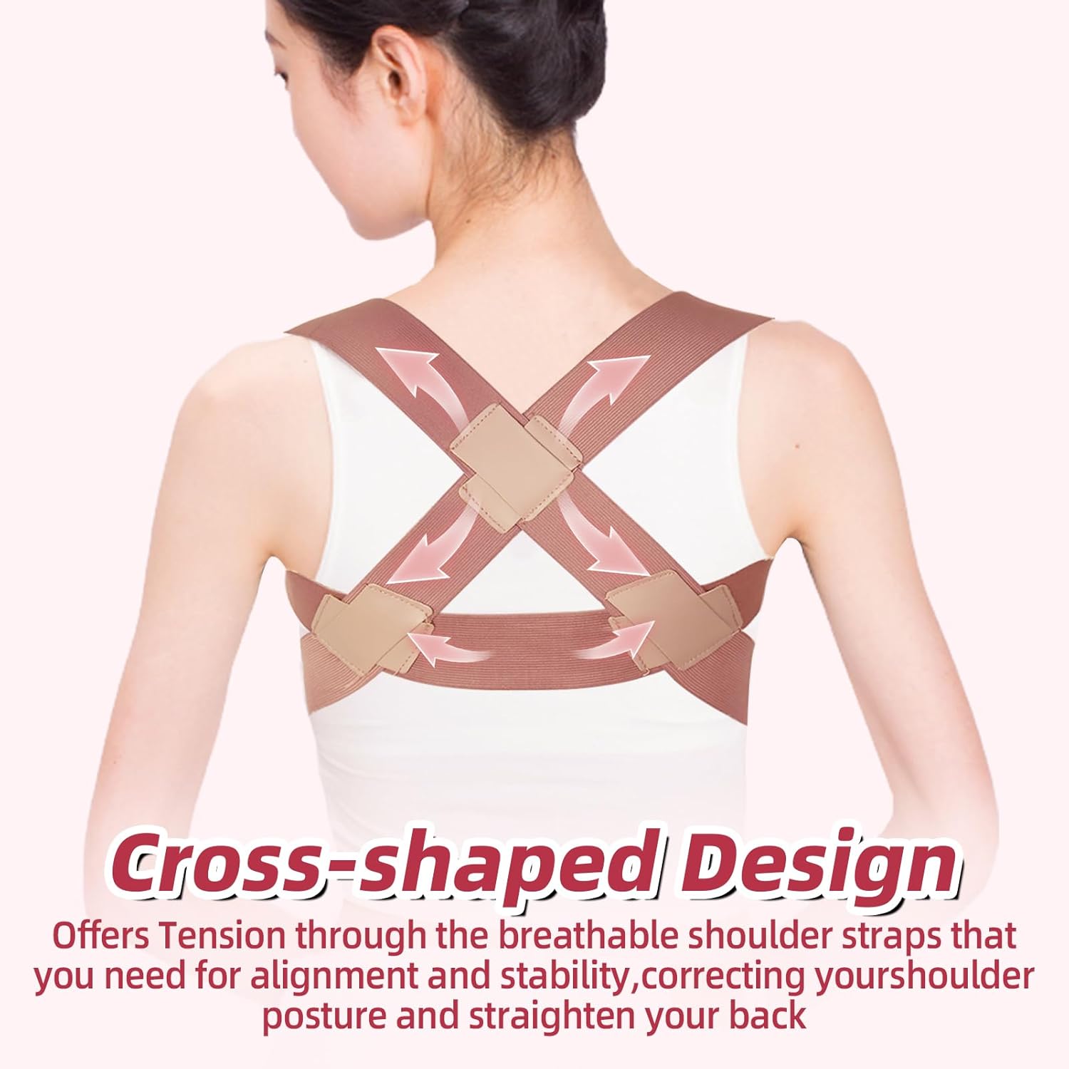 Posture Corrector for Women,Invisible Upper Back Brace for Improved Posture Pain Relief, Comfortable Hunchback Back Straightener Support for Slouching and Shoulder Pain (Small)