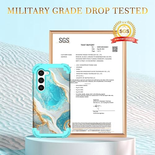 Miniatura 2 de Hocase Funda para Galaxy S23, protección resistente a prueba de golpes de servicio pesado, parachoques de goma de silicona suave+funda protectora