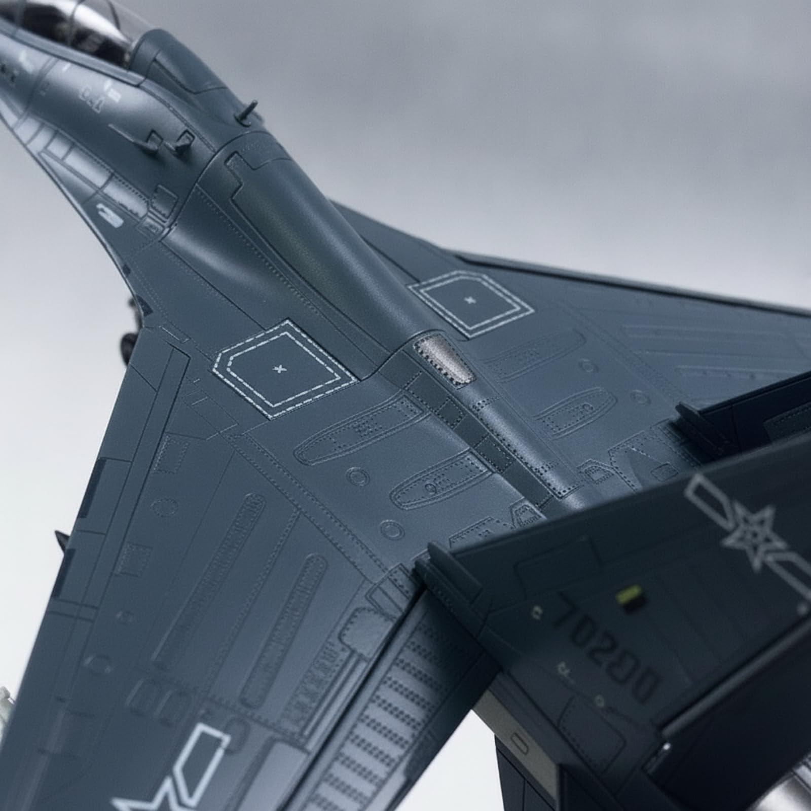 kowaku Modello di Aereo da Caccia Statico Modellino di Aereo con Supporto Realistico per Scrivania