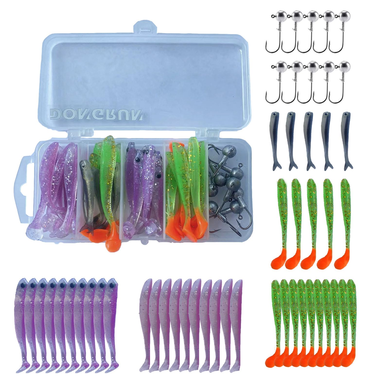 40 Piece Soft Plastic Bait Set