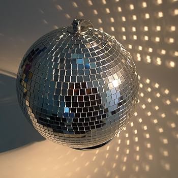 Amazon.co.jp: ディスコミラーボール シルバー ハンギングボール