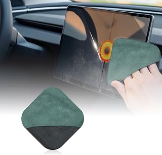 Car Screen Cleaner Square, Auto Touchscreen Cleaning Wipes, Microfiber Screens Clean Cloth Cars Interior Accessories Universal for Vehicle Dashboard Display Tesla ect(Green)