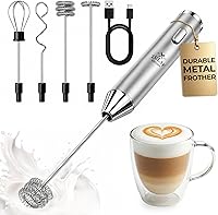 Vista 23 de Zulay Kitchen Potente varita espumadora de leche con 2 baterías Duracell – Mezclador de bebidas portátil ultrarrápido – Máquina de espuma eléctrica