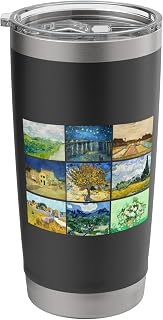 Van Gogh Paintings, Sunflowers, Starry Night Stainless Steel Insulated Tumbler