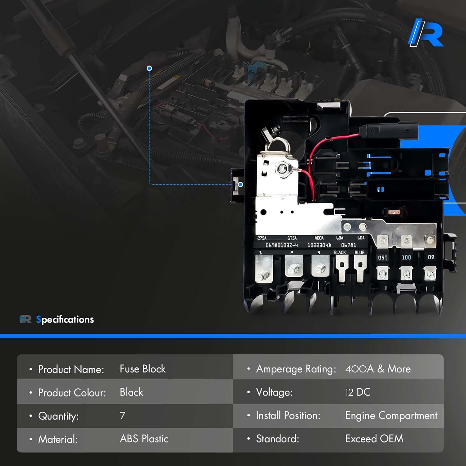 84694241 Battery Distribution Engine Compartment Fuse Block Fit for GMC Sierra 1500 Yukon Yukon XL 2019-2023 for Cadillac Escalade Escalade ESV 2021-2023, Fuse Box Replace# 85119042, 85554196
