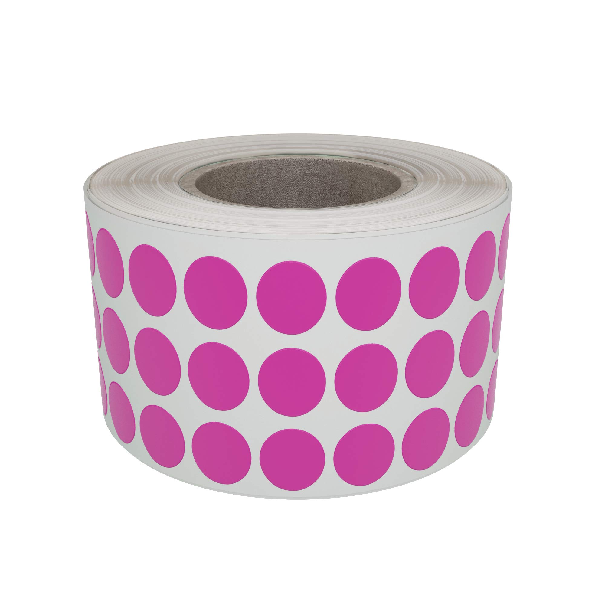 Royal Green Inventory Dot Stickers 8mm Pink Labels Circle on a Roll (0.8cm) 2000 Pack