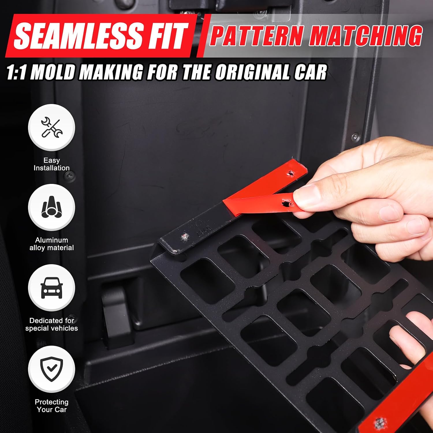 Armrest Box Lid Bracket Organizer Compatible with Toyota Tacoma 2024 2025 2026, Car Interior Organization Accesories