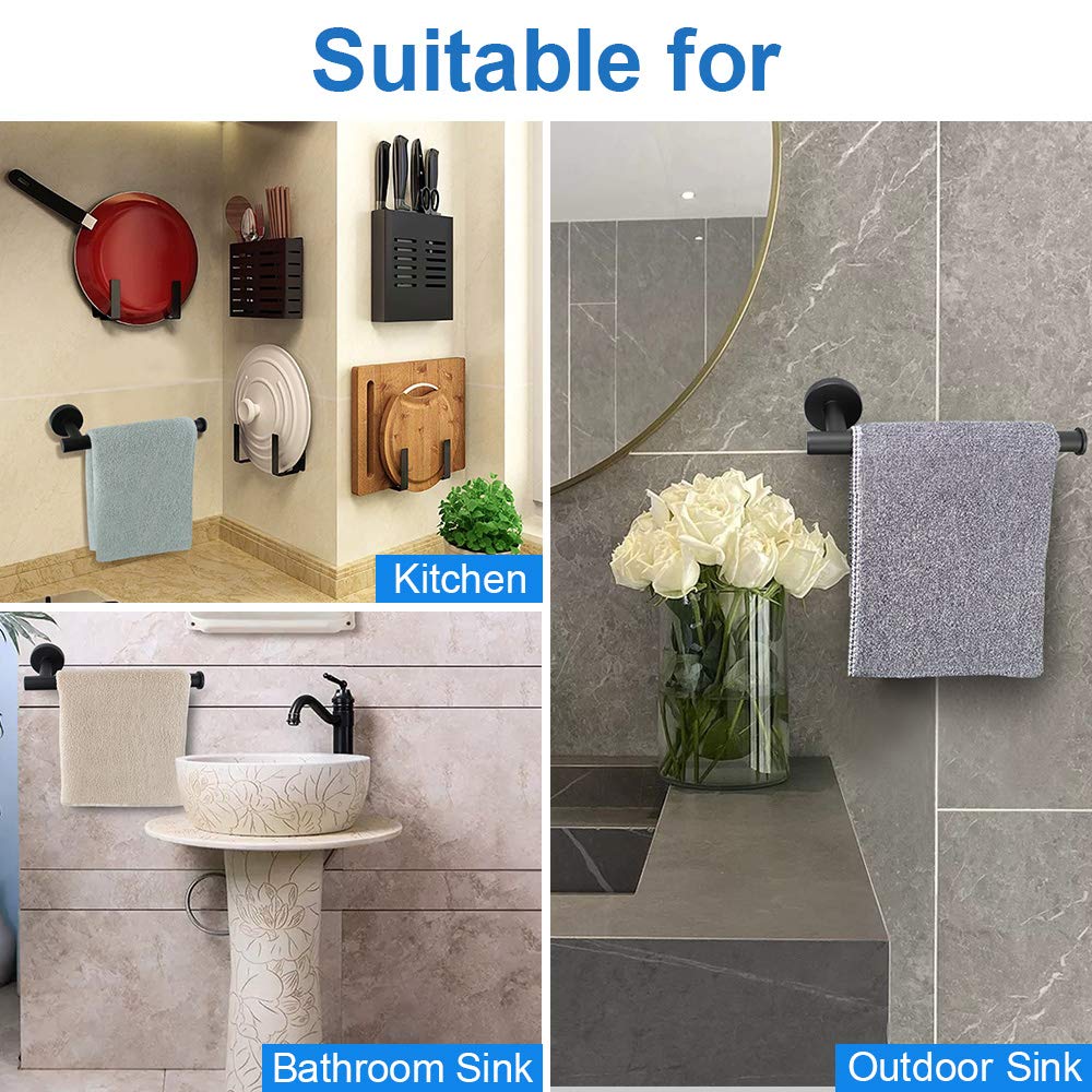 TocTen Hand Towel Holder/Towel Ring, Thicken SUS304 Stainless Steel Bathroom Hand Towel Bar - Image 3